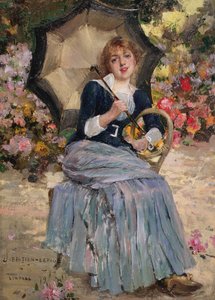 Menina com um guarda-sol, 1879